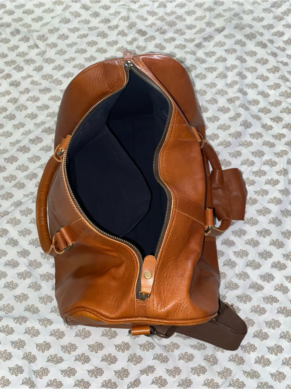 Johnny Fly Brown Leather Weekender Bag